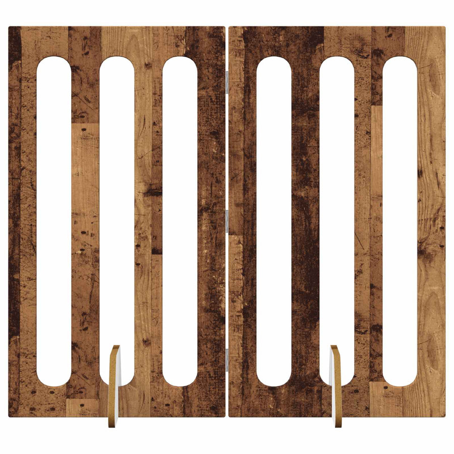 Opvouwbaar huisdierhek 2 pcs Eikenhout 100,5 x 38 x 90 cm