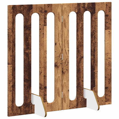 Opvouwbaar huisdierhek 2 pcs Eikenhout 100,5 x 38 x 90 cm