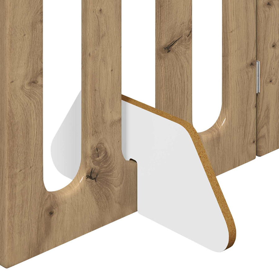 Opvouwbaar huisdierhek 2 pcs Artisan Eik 100,5 x 38 x 90 cm