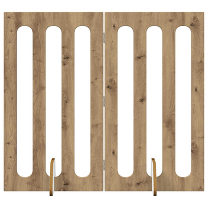 Opvouwbaar huisdierhek 2 pcs Artisan Eik 100,5 x 38 x 90 cm