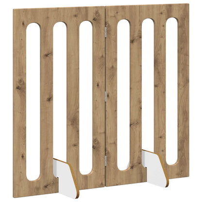 Opvouwbaar huisdierhek 2 pcs Artisan Eik 100,5 x 38 x 90 cm