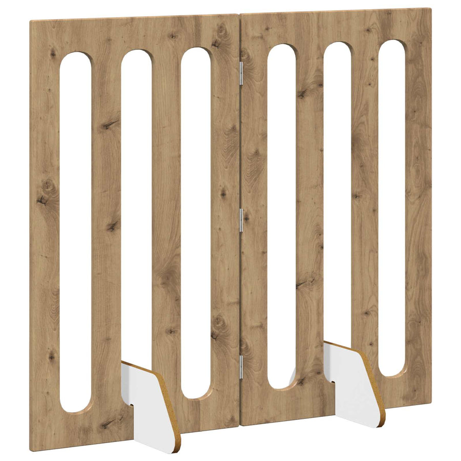 Opvouwbaar huisdierhek 2 pcs Artisan Eik 100,5 x 38 x 90 cm