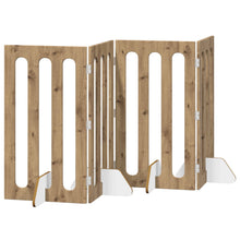 Opvouwbaar huisdierhek 4 pcs Artisan Eik 201 x 38 x 90 cm
