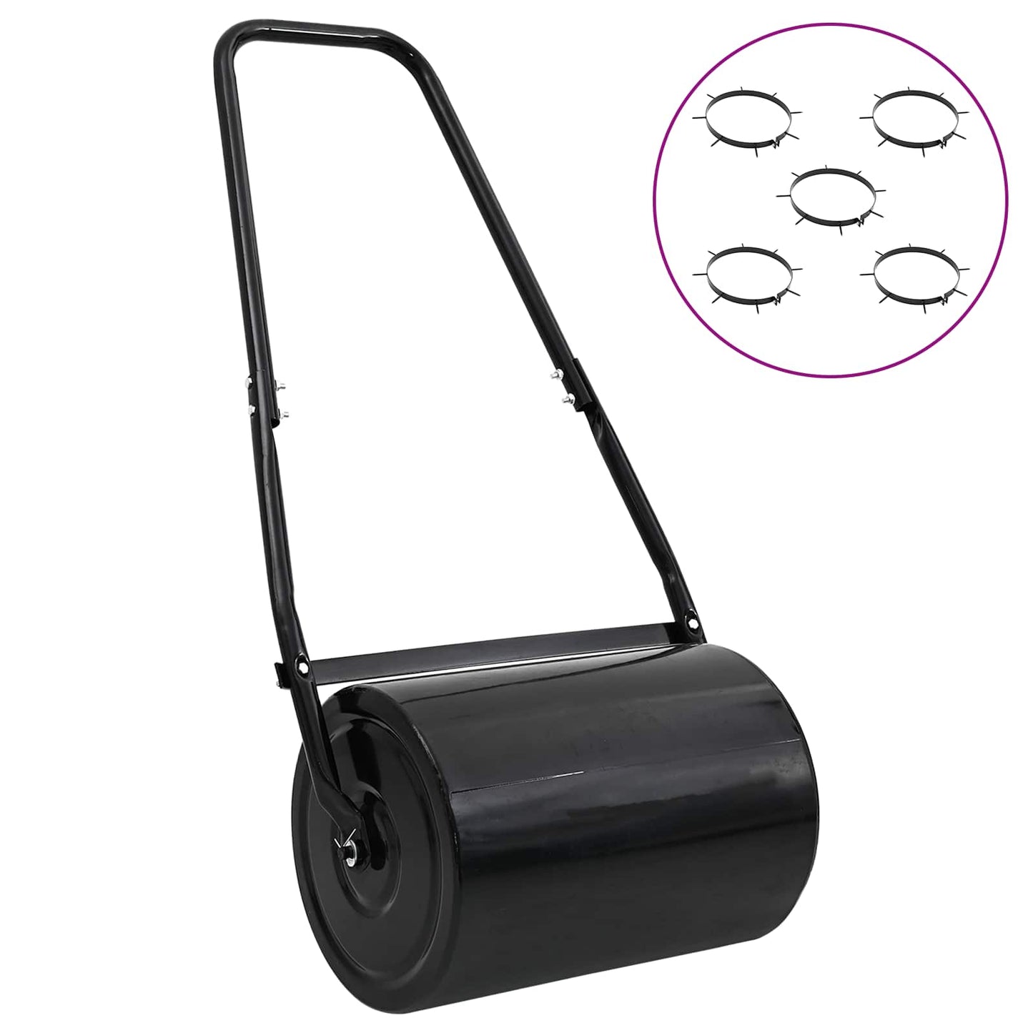 Grasroller Trek met Beluchter Klemmen Zwart 110 x 52 cm IJzer