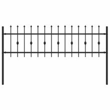 Spike Fence Zwart 200 x 130 cm Gepoedercoat staal
