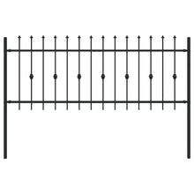 Spike Fence Zwart 200 x 130 cm Gepoedercoat staal