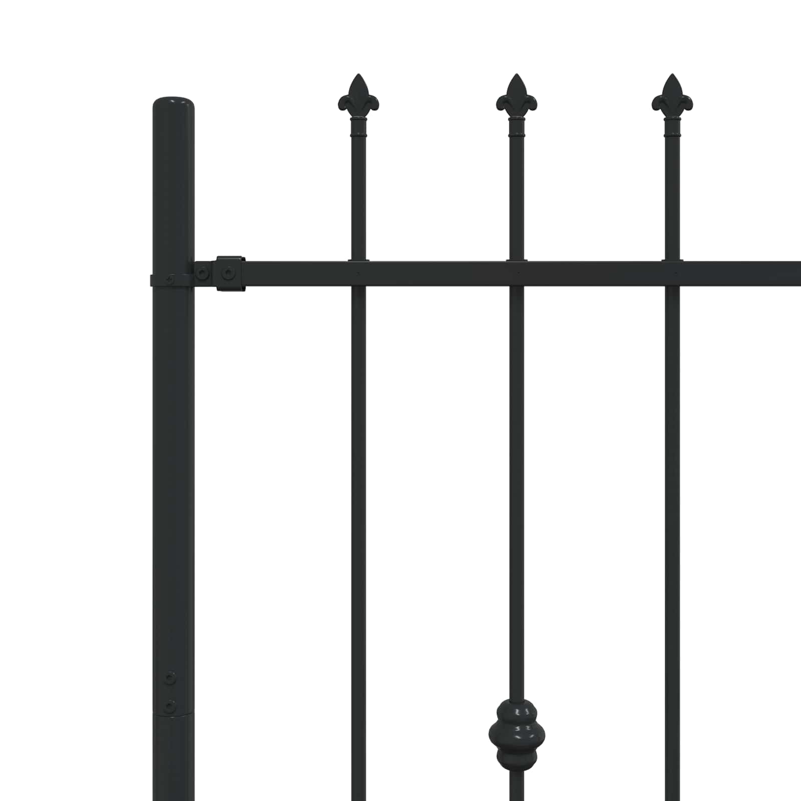 Spike Fence Zwart 200 x 150 cm Gepoedercoat staal