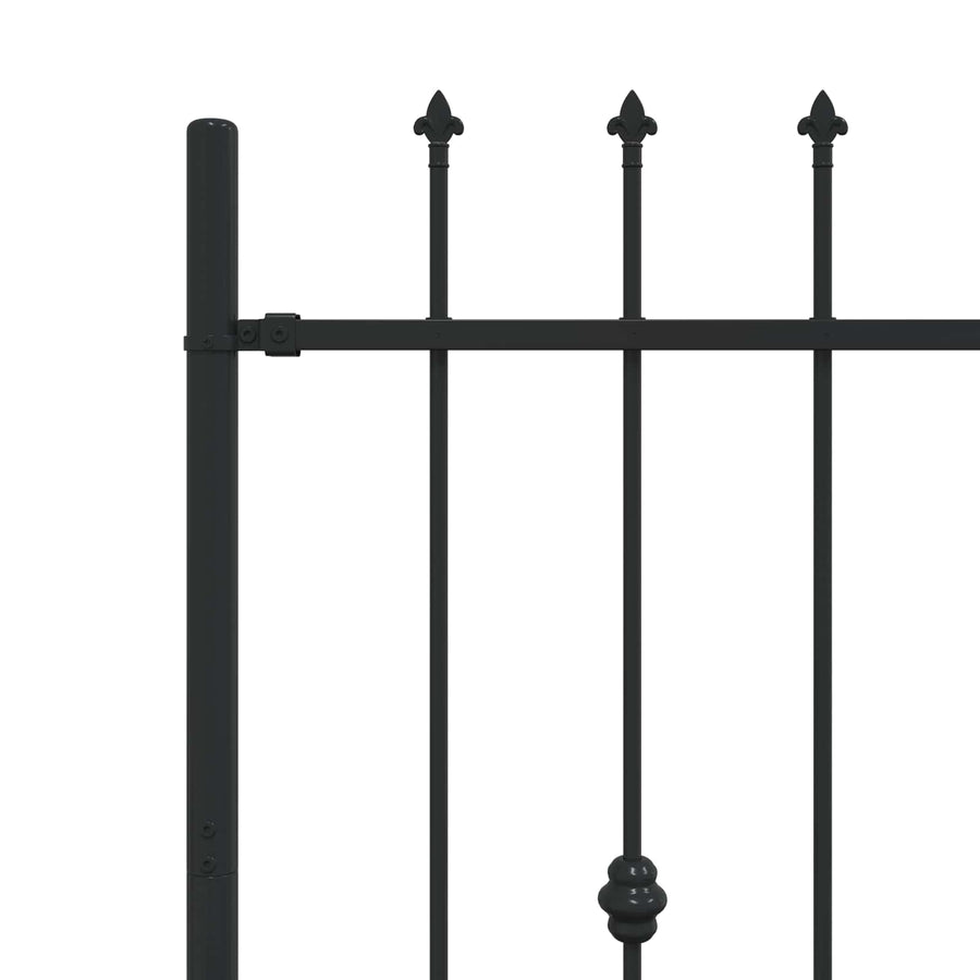 Spike Fence Zwart 200 x 150 cm Gepoedercoat staal