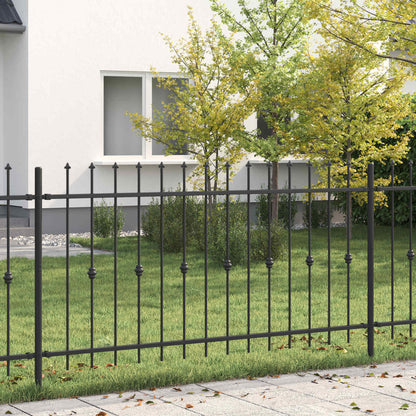 Spike Fence Zwart 200 x 150 cm Gepoedercoat staal