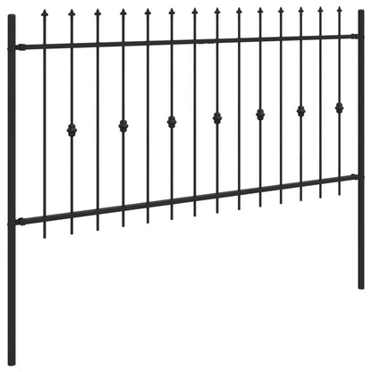 Spike Fence Zwart 200 x 150 cm Gepoedercoat staal
