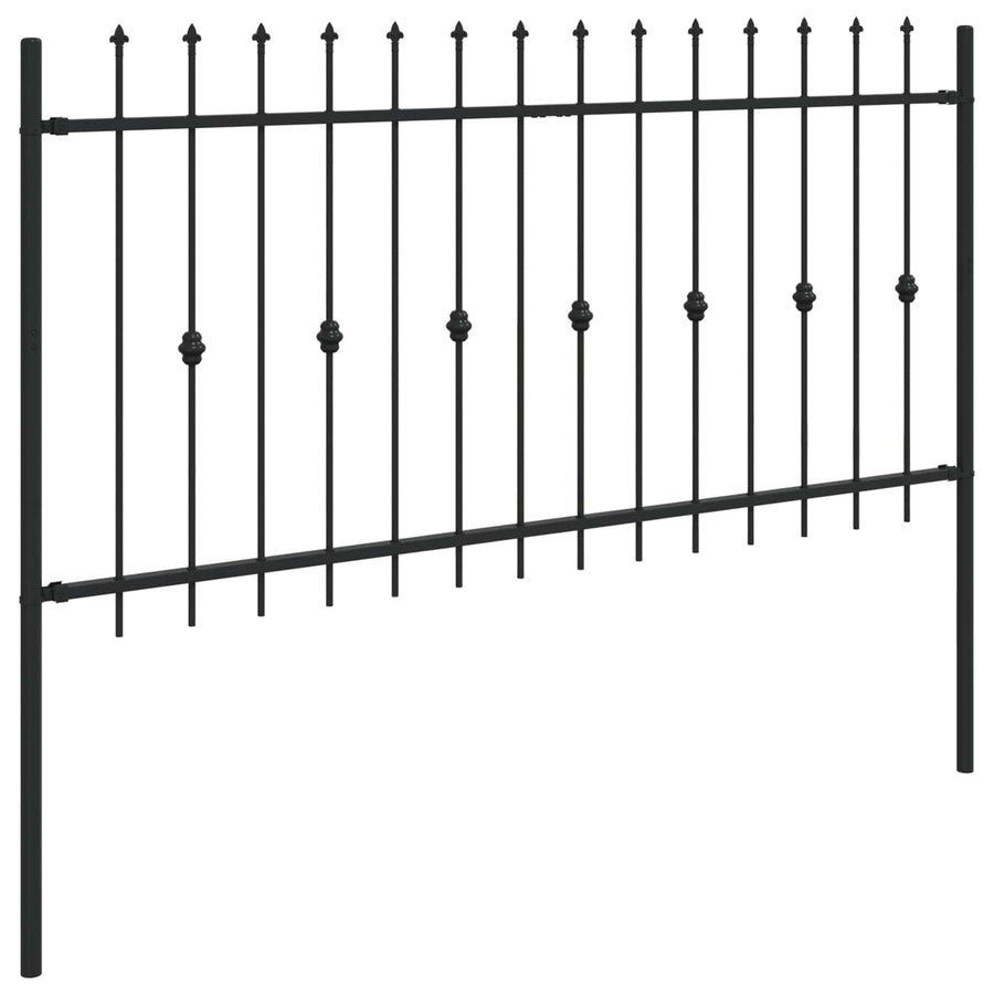 Spike Fence Zwart 200 x 150 cm Gepoedercoat staal