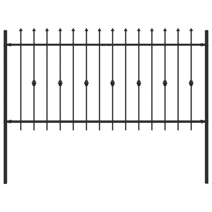 Spike Fence Zwart 200 x 150 cm Gepoedercoat staal