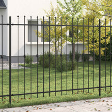 Spike Fence Zwart 200 x 200 cm Gepoedercoat staal