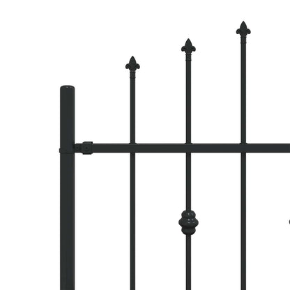 Spike Fence Zwart 200 x 130 cm Gepoedercoat staal
