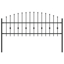 Spike Fence Zwart 200 x 130 cm Gepoedercoat staal