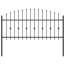 Spike Fence Zwart 200 x 130 cm Gepoedercoat staal