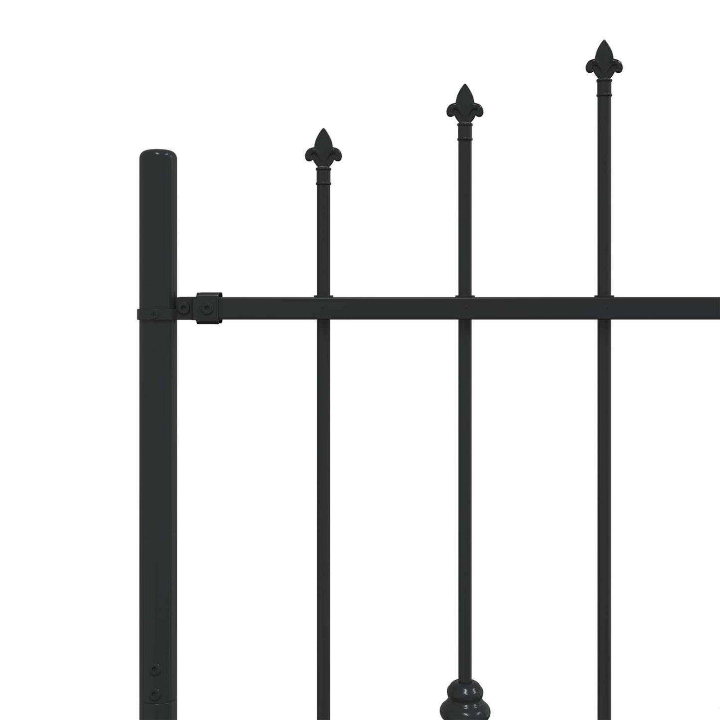 Spike Fence Zwart 200 x 150 cm Gepoedercoat staal