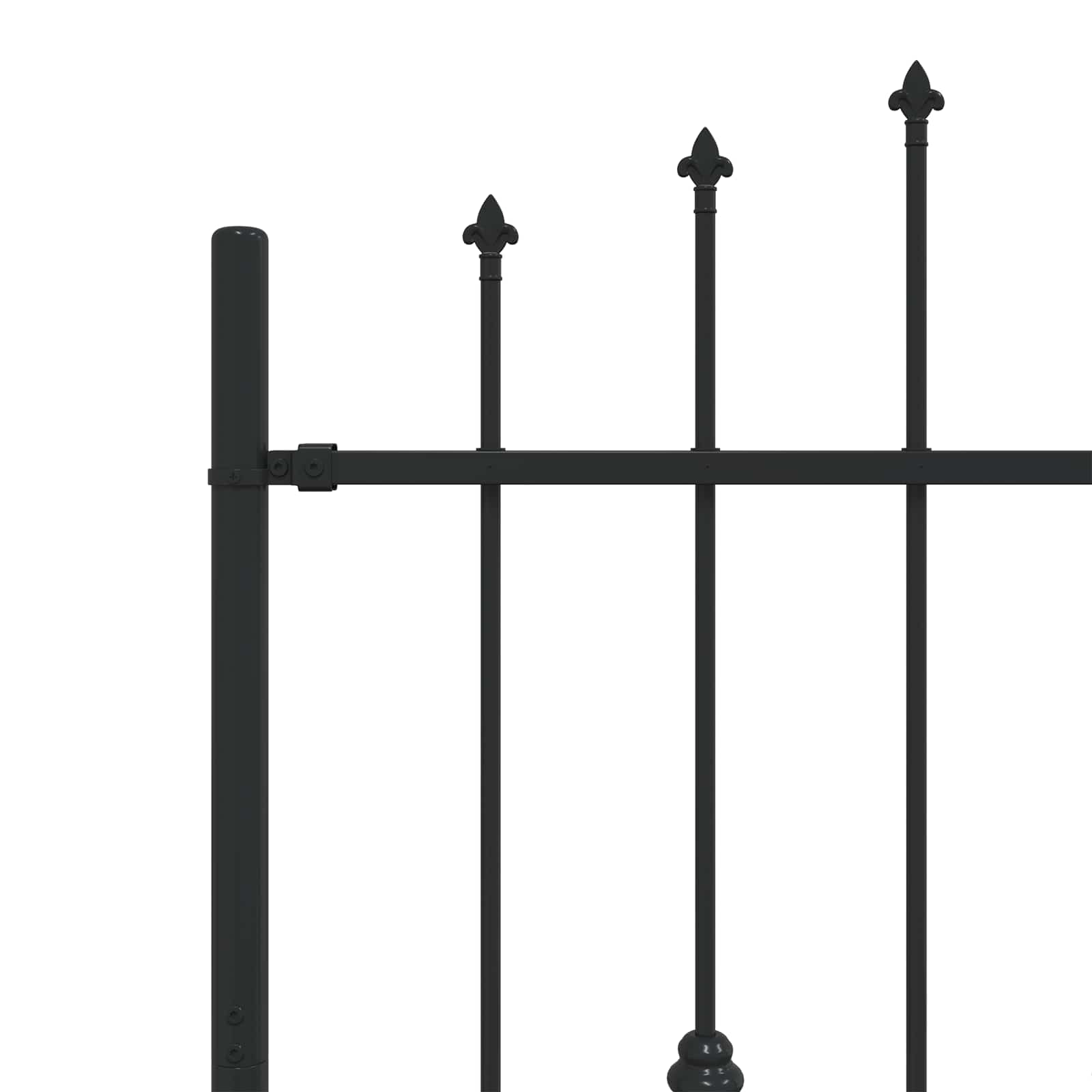 Spike Fence Zwart 200 x 150 cm Gepoedercoat staal