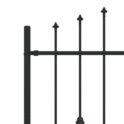 Spike Fence Zwart 200 x 150 cm Gepoedercoat staal