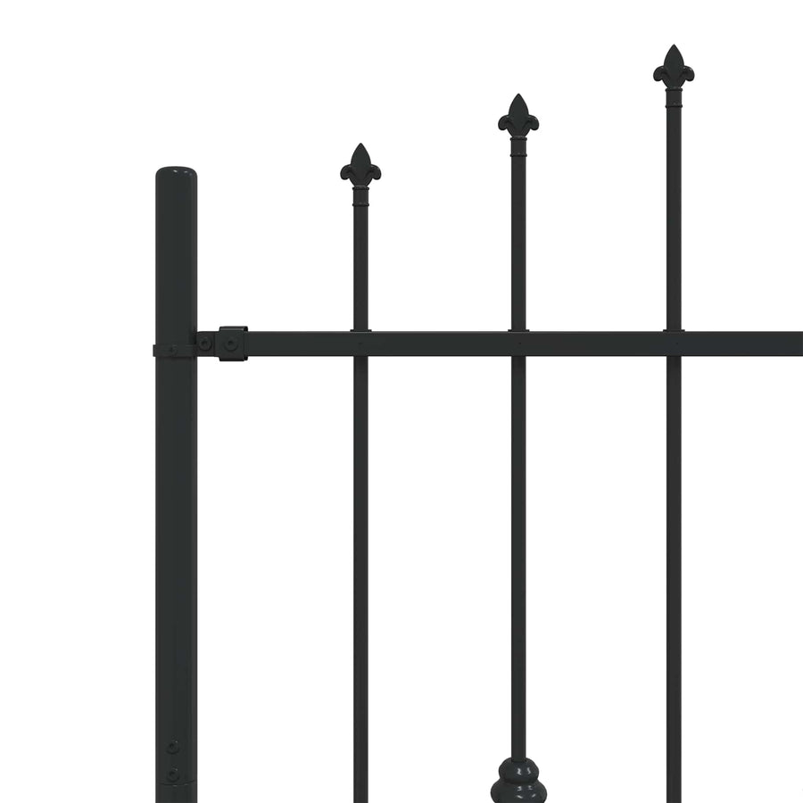 Spike Fence Zwart 200 x 150 cm Gepoedercoat staal