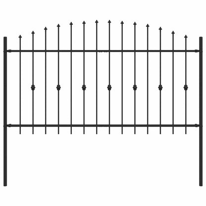 Spike Fence Zwart 200 x 150 cm Gepoedercoat staal