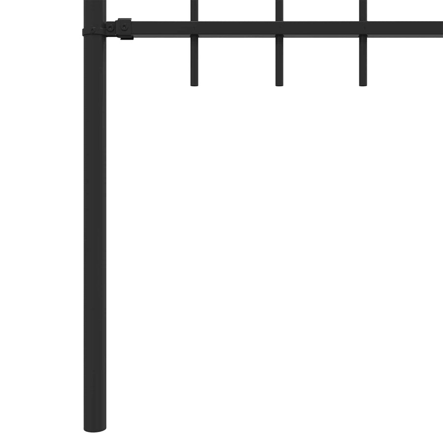 Spike Fence Zwart 200 x 130 cm Gepoedercoat staal