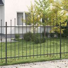 Spike Fence Zwart 200 x 130 cm Gepoedercoat staal
