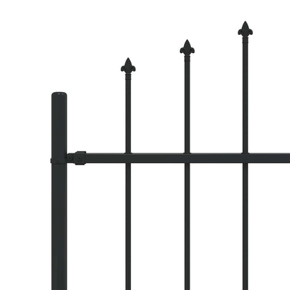 Spike Fence Zwart 200 x 200 cm Gepoedercoat staal