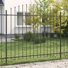 Spike Fence Zwart 200 x 200 cm Gepoedercoat staal