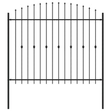 Spike Fence Zwart 200 x 200 cm Gepoedercoat staal
