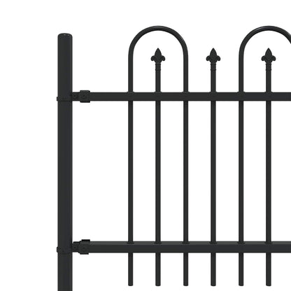 Spike Boog Hek Zwart 200 x 130 cm Gepoedercoat staal