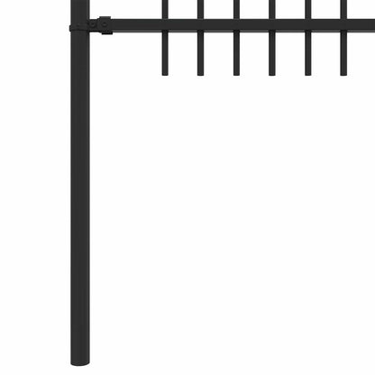 Spike Boog Hek Zwart 200 x 130 cm Gepoedercoat staal