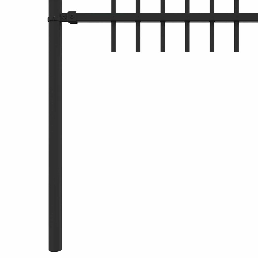 Spike Boog Hek Zwart 200 x 130 cm Gepoedercoat staal