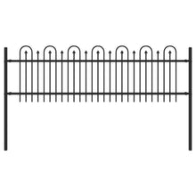 Spike Boog Hek Zwart 200 x 130 cm Gepoedercoat staal