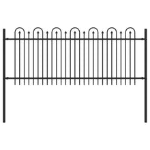 Spike Boog Hek Zwart 200 x 130 cm Gepoedercoat staal