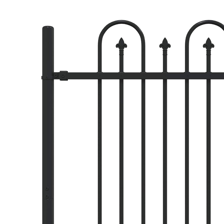 Spike Boog Hek Zwart 200 x 150 cm Gepoedercoat staal