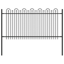 Spike Boog Hek Zwart 200 x 150 cm Gepoedercoat staal