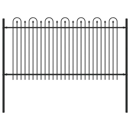 Spike Boog Hek Zwart 200 x 150 cm Gepoedercoat staal