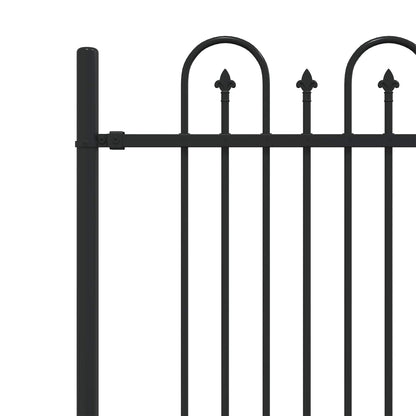 Spike Boog Hek Zwart 200 x 130 cm Gepoedercoat staal