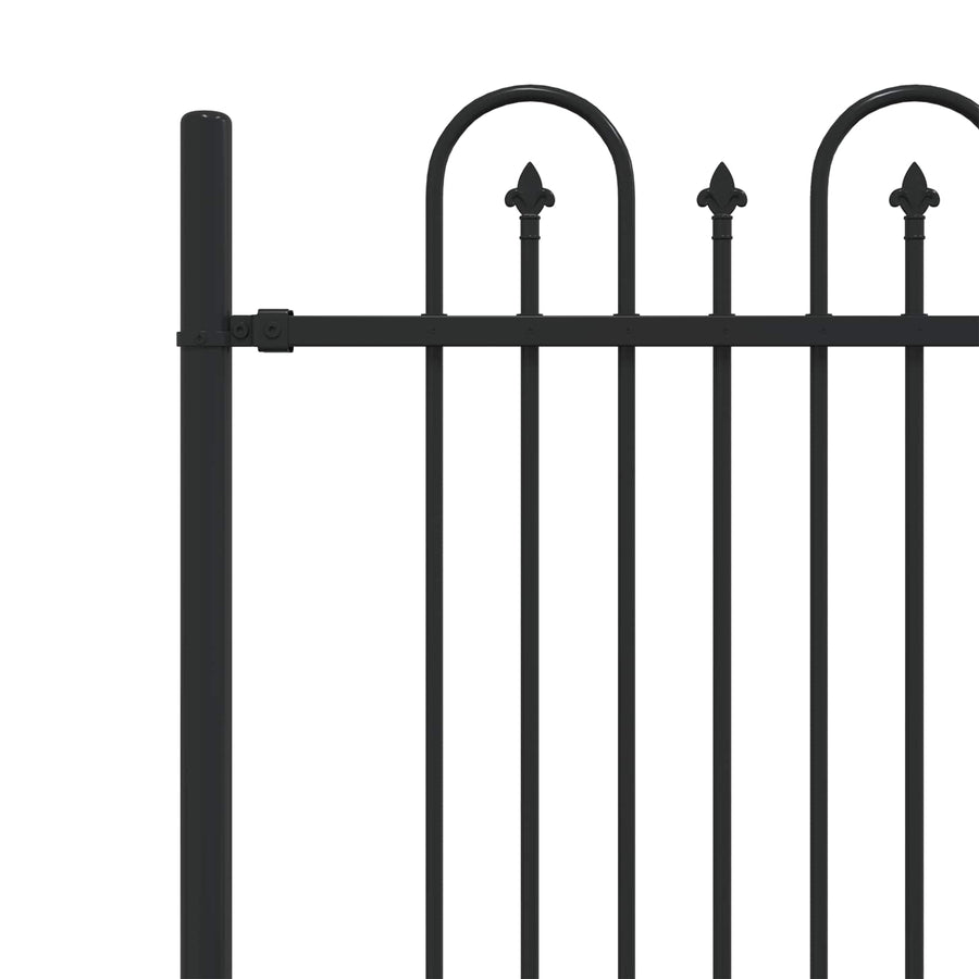 Spike Boog Hek Zwart 200 x 130 cm Gepoedercoat staal