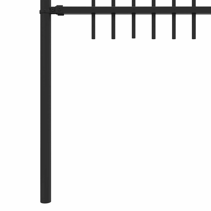 Spike Boog Hek Zwart 200 x 130 cm Gepoedercoat staal
