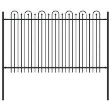 Spike Boog Hek Zwart 200 x 130 cm Gepoedercoat staal