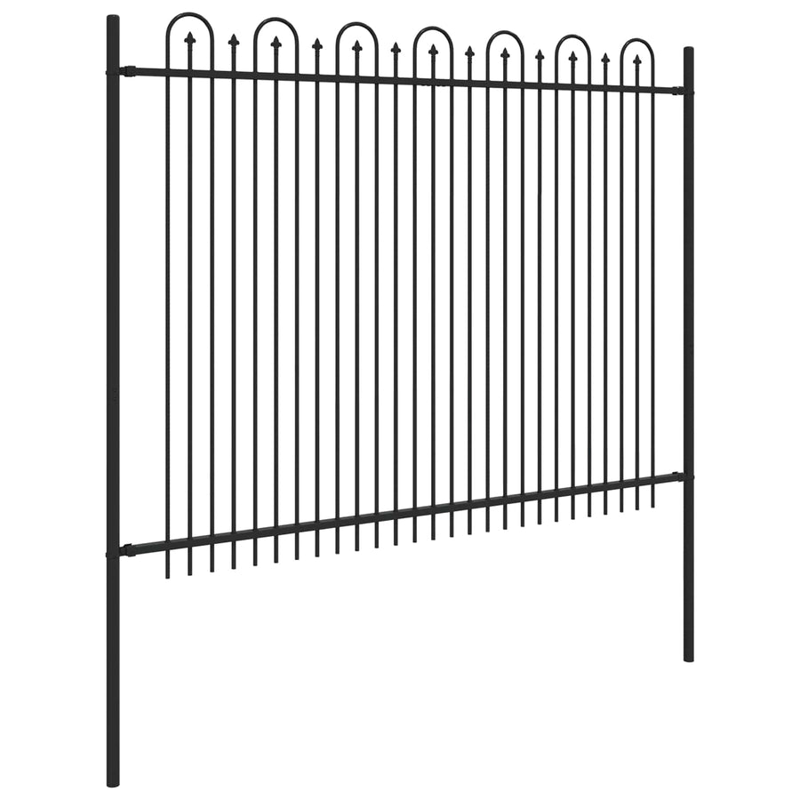Spike Boog Hek Zwart 200 x 200 cm Gepoedercoat staal
