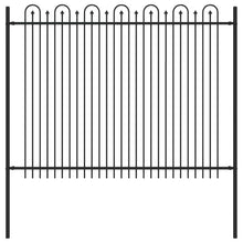 Spike Boog Hek Zwart 200 x 200 cm Gepoedercoat staal
