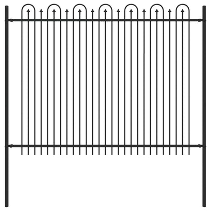 Spike Boog Hek Zwart 200 x 200 cm Gepoedercoat staal
