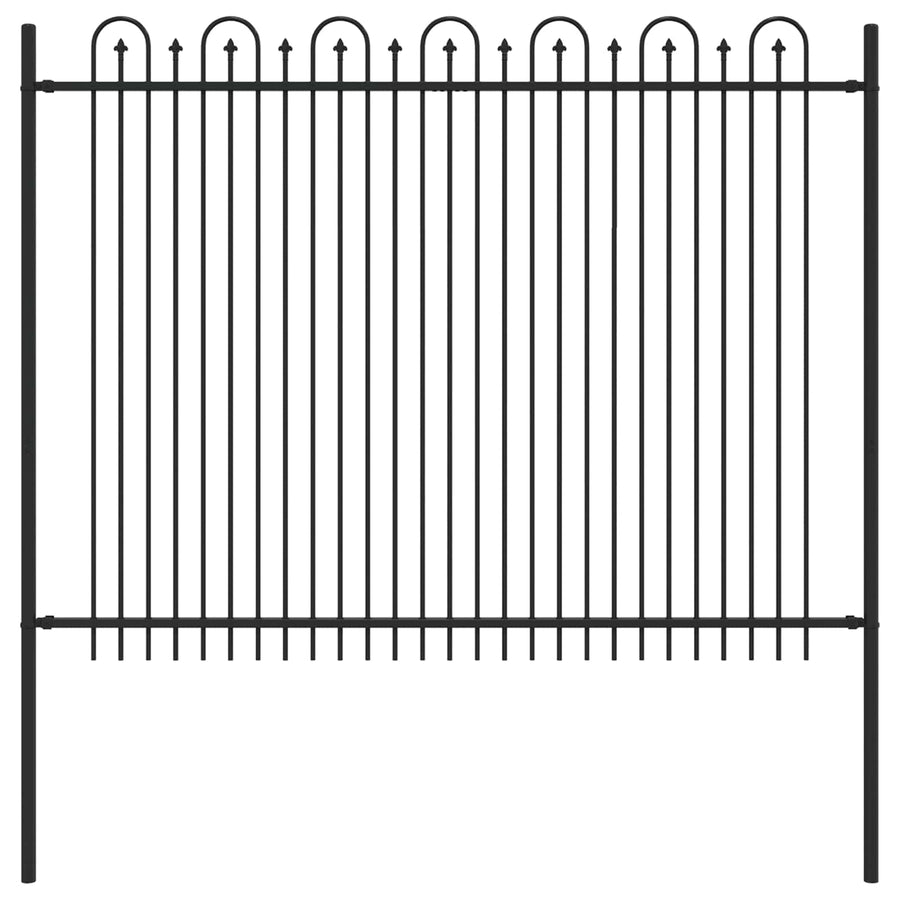 Spike Boog Hek Zwart 200 x 200 cm Gepoedercoat staal