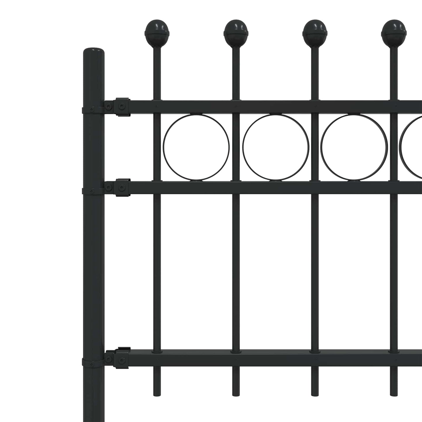Ringhek Zwart 200 x 130 cm Gepoedercoat staal