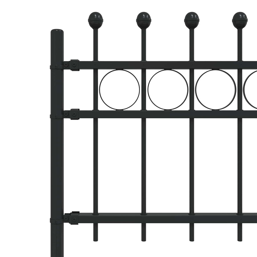 Ringhek Zwart 200 x 130 cm Gepoedercoat staal