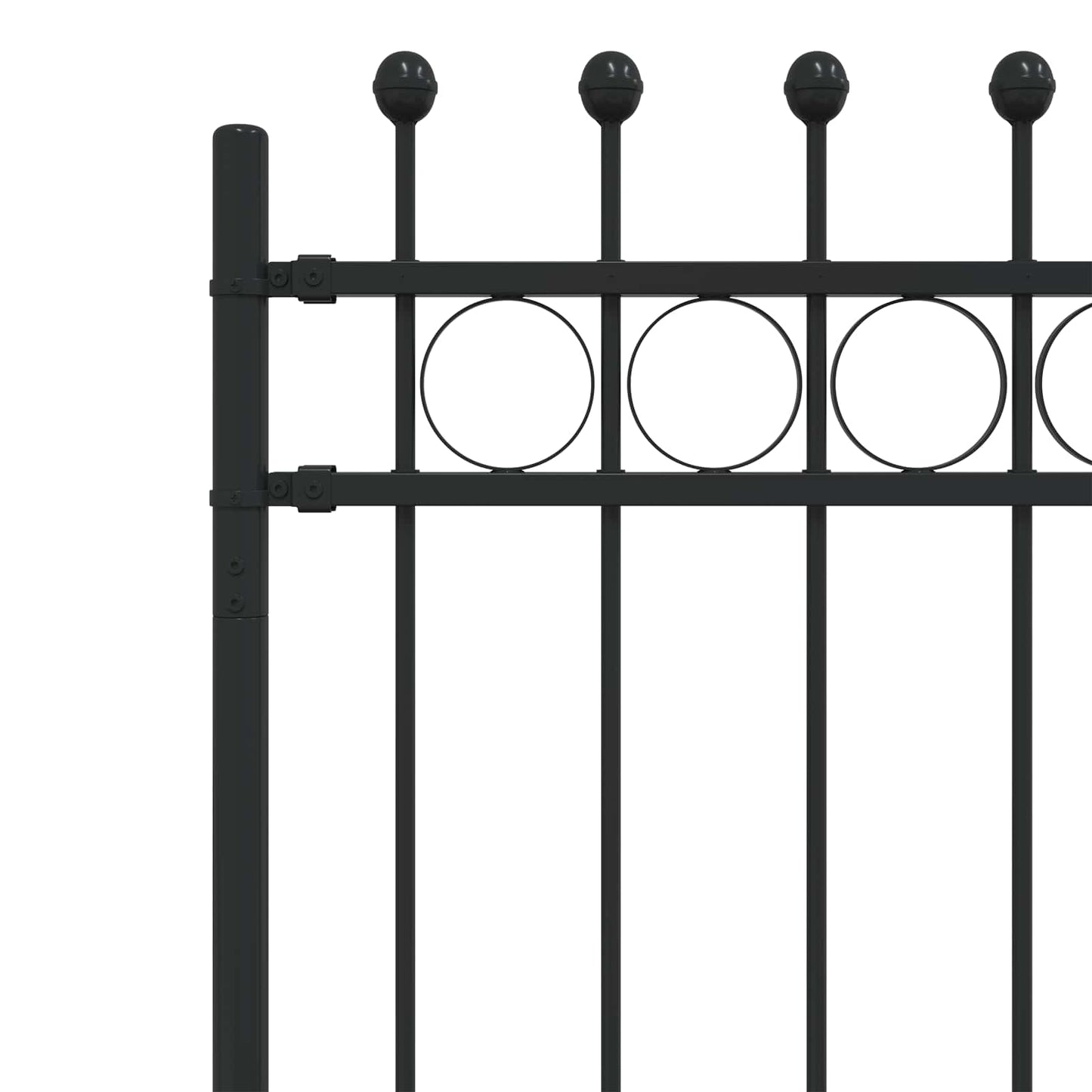 Ringhek Zwart 200 x 130 cm Gepoedercoat staal
