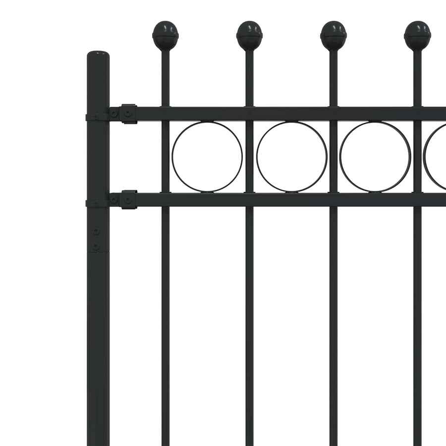 Ringhek Zwart 200 x 130 cm Gepoedercoat staal